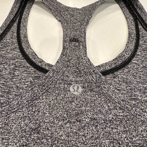 Lululemon CRB II Cool Racerback II Tank Top Heathered Black/Gray Size 8 - Picture 6 of 11
